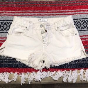 Free people white denim cutoffs